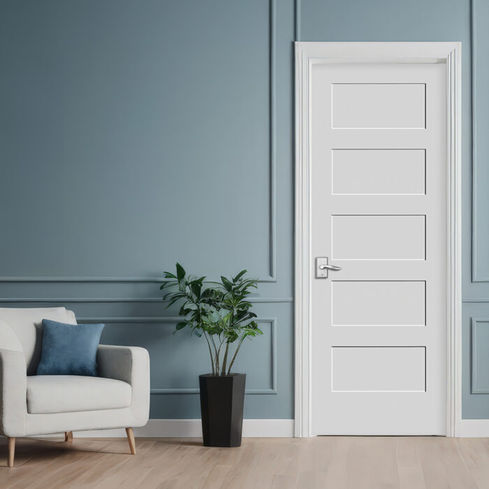 #8405 MDF Primed Shaker Panel Interior Door - Image 3